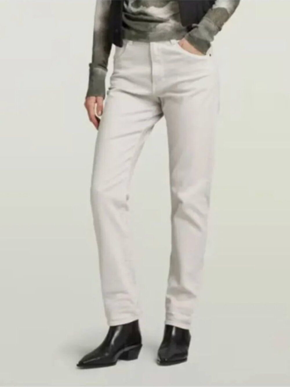 G Star Virjinya Slim White Stretch Denim 27 W 30 L NWT